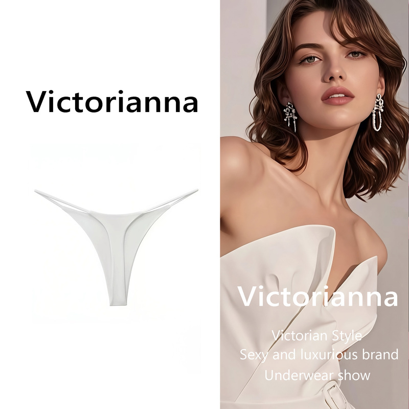 European and American Style Sexy Seamless Panties for Women, Low-Waist, Thin Straps, High-Cut, Hot Fitness Sports Plus-Size Thong Briefs