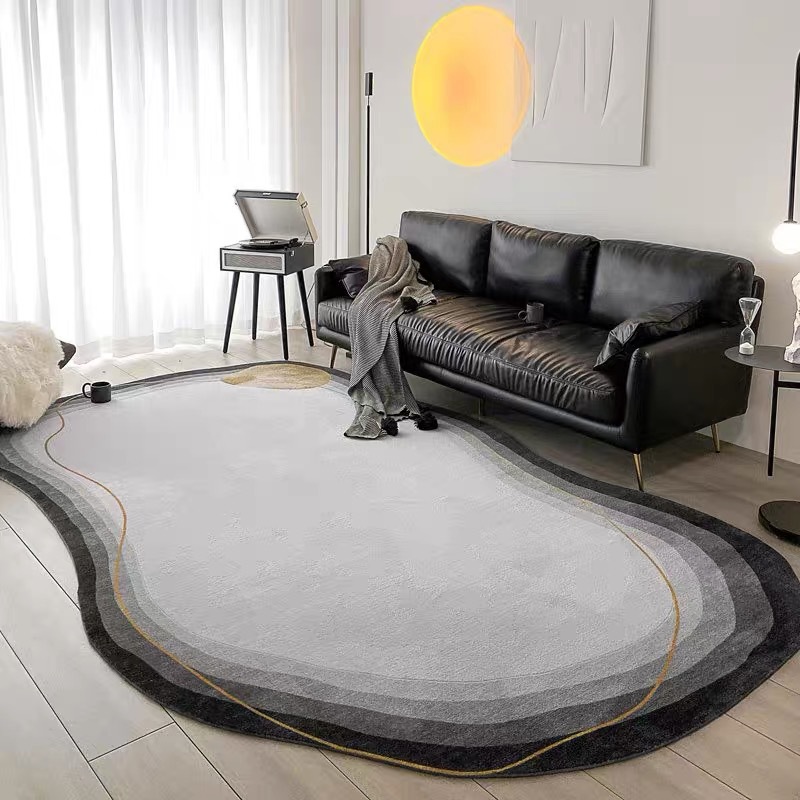 Extremely poor wabi-sabi wind carpet living room light luxury high-end coffee table blanket irregular shaped home bedroom ins wind floor mat