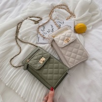 2020 New Fashion lattice Design Green Handbags For Women Cas