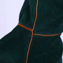 Thickened 60CM lengthened two-layer fireproof wire cowhide welder heat-insulated labor protection welding labor protection gloves