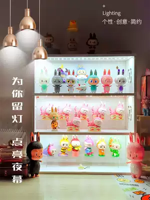 With lamp can be hung wall acrylic blind box storage display stand bubble Matt doll dust cover display box