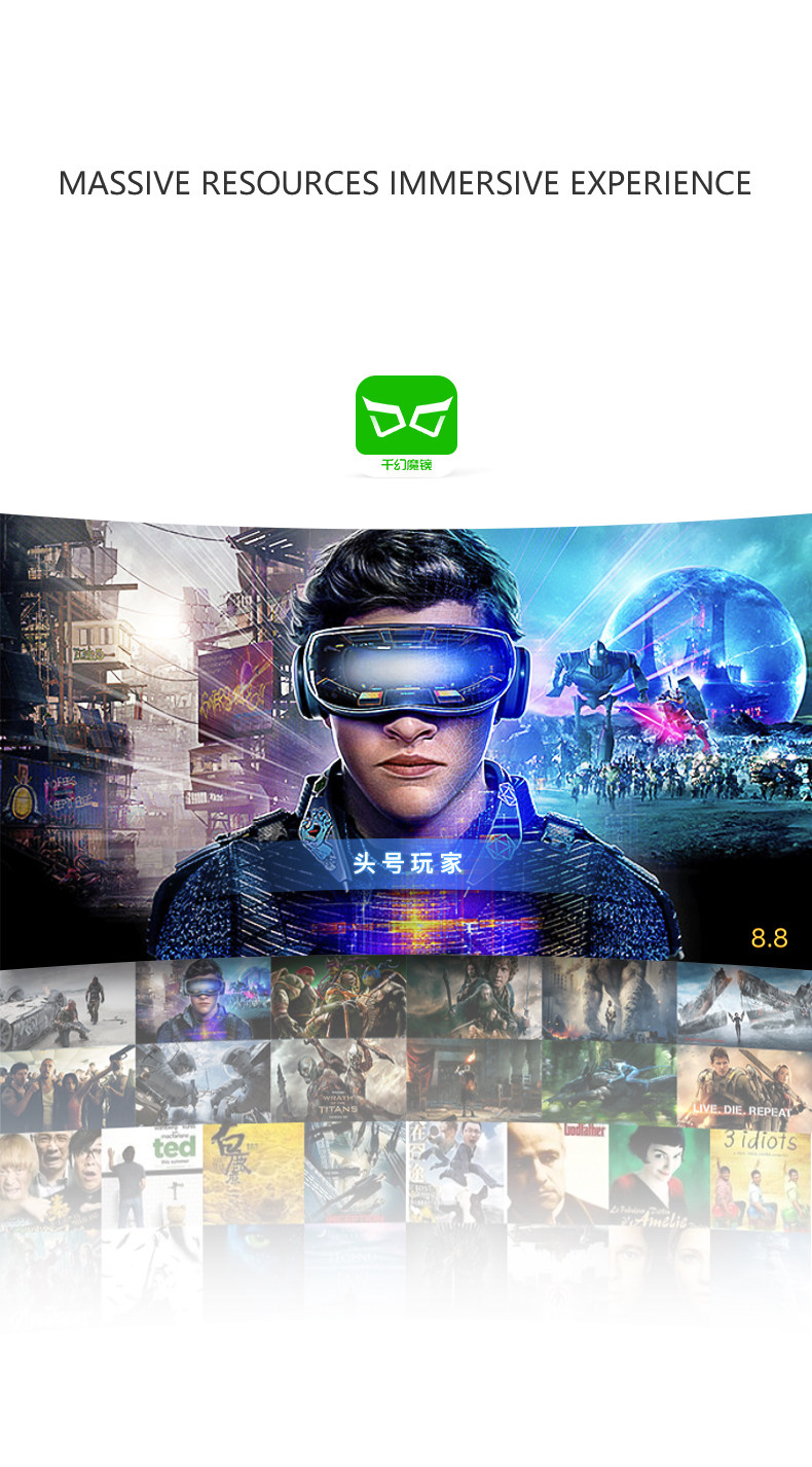Умные очки vr shinecon-virtual reality headset para smartphone, smart p 007