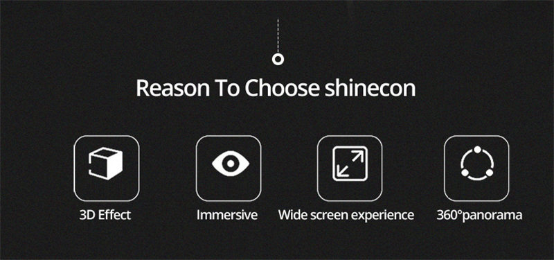 Умные очки vr shinecon-virtual reality headset para smartphone, smart p 007