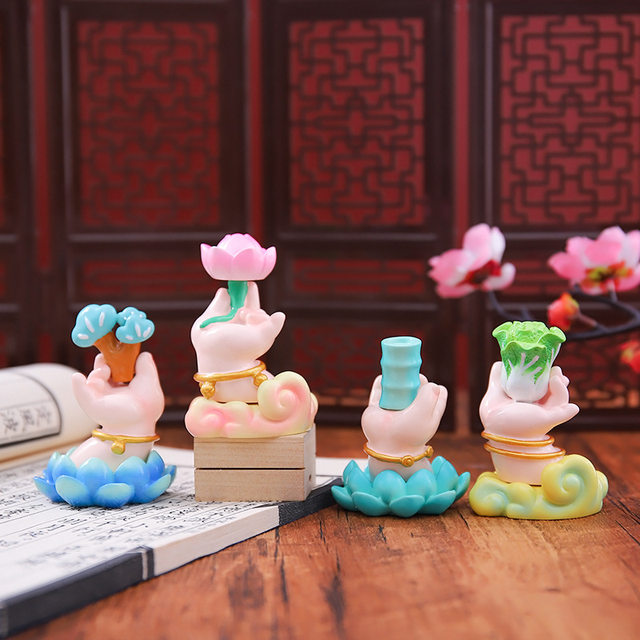 Wish Little Buddha Blind Box 2025 New Model Good Luck Exam Success Fortune National Trend Car Decoration Gift Figurine