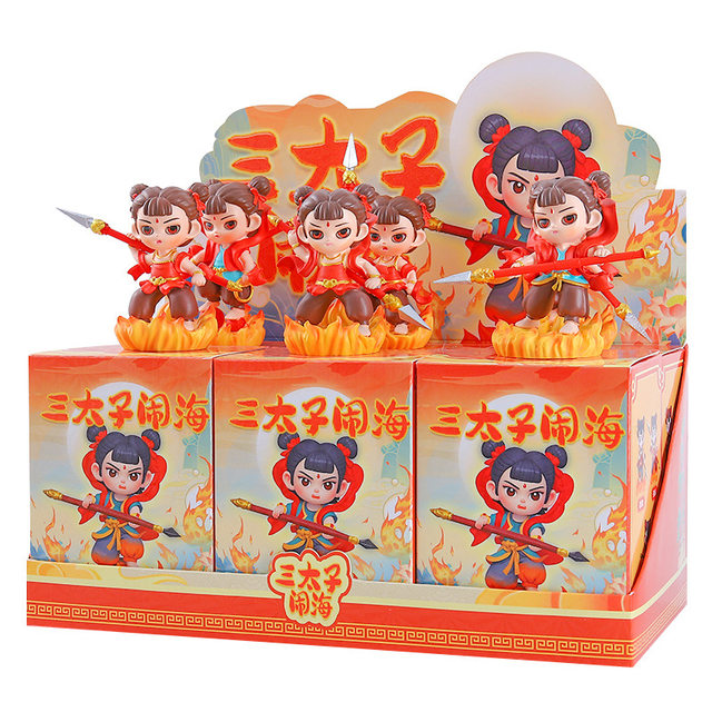 Authentic Nezha the Third Prince Sea-Seeking Blind Box 2025 New Internet Celebrity Movie Merchandise National Trend Series Figurine Display