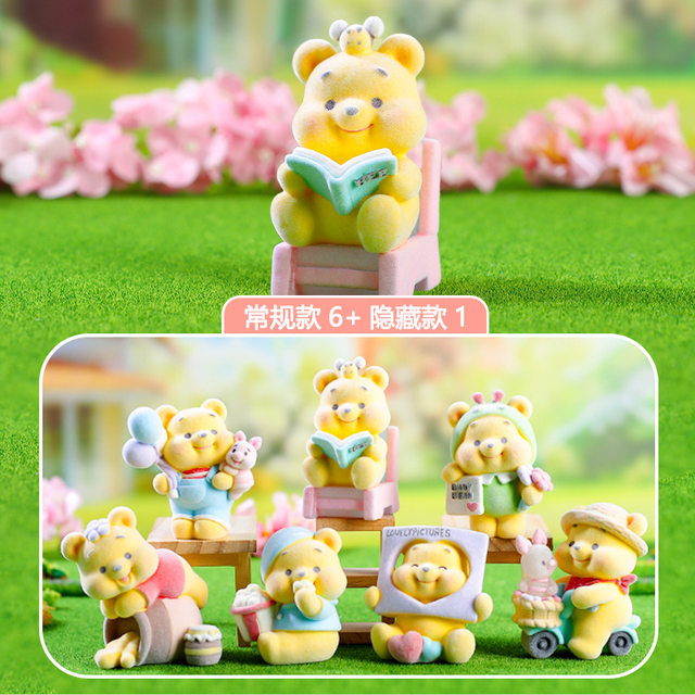 NINI Secret Flocking Bear Nini Blind Box 2025 New Girl Second Puff Puff Nini Bear Doll Figure