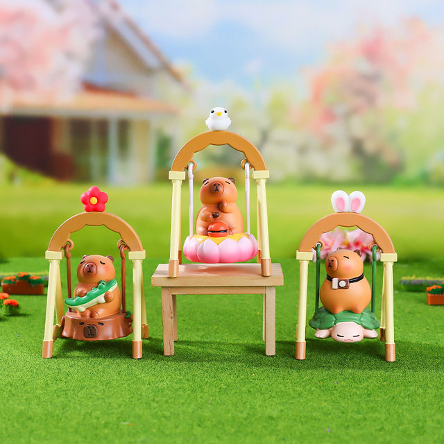 Capybara Swing Blind Box 2025 New Model Capybara Plush Toy Capybara Elementary School Student Prize Figurine Ornament