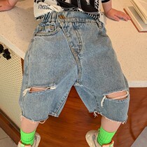 Boy Clothing Boy Breaking Cowboy Shorts 2022 New Summer Thin Models Big Boy Child Handsome Fashion Pants Tide