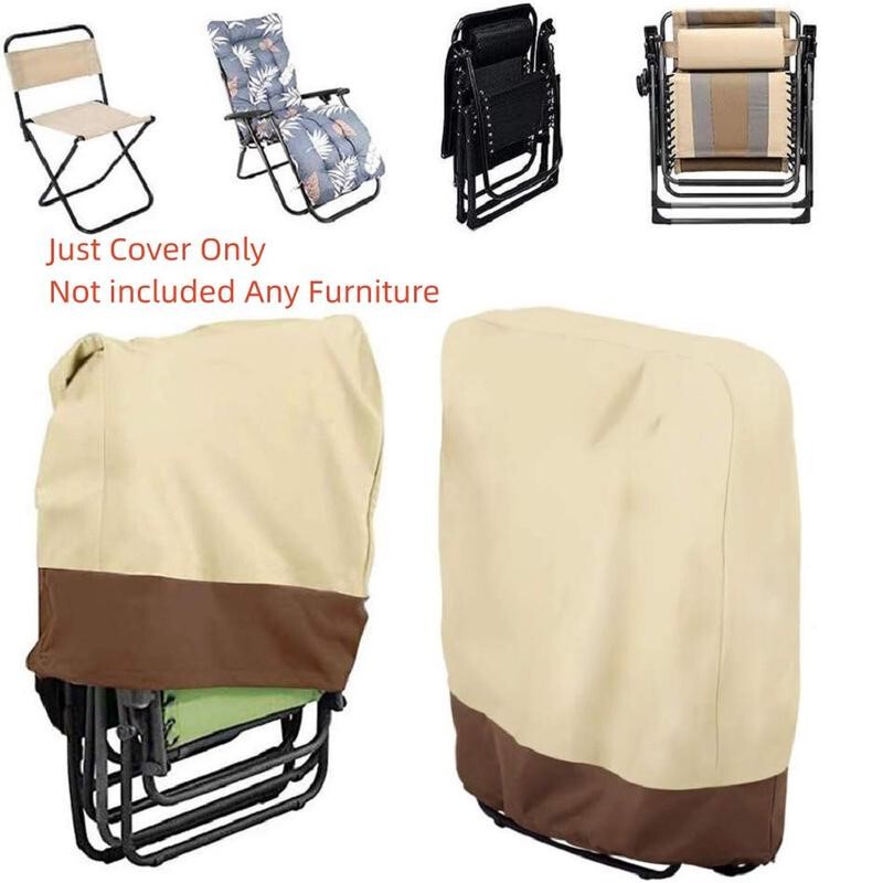 In-Stock Wholesale Garden Patio Folding Lounge Chair Cover Waterproof Sunproof Dustproof Rainproof Indoor Outdoor Furniture Protective Cover