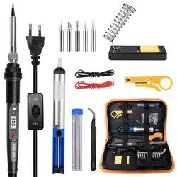 80W digital display with switch electric soldering iron combination Suit 908s electric soldering iron Suit