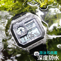 Square retro electronic watch waterproof sports couples watch trend classic digital student electronic watch