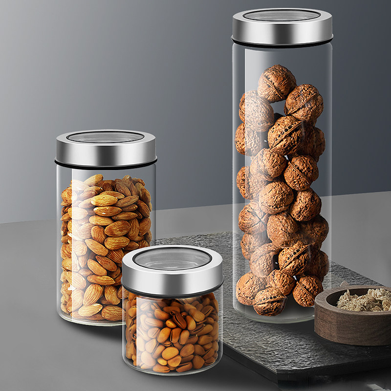 Sealed jar glass thickened leak-proof honey tea snacks sub-packed pickles jars pickles pickled wine bottle enzymes high-end