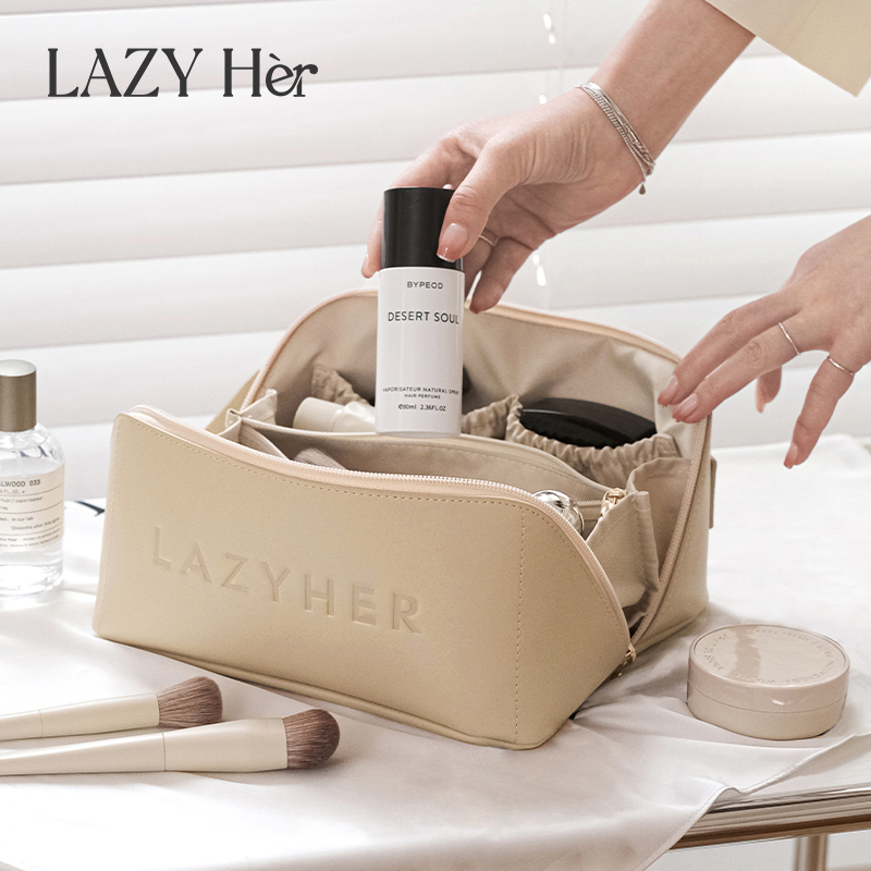 Cosmetic bag portable large-capacity female ins net red high-end simple 2022 new cosmetic pencil bag storage bag