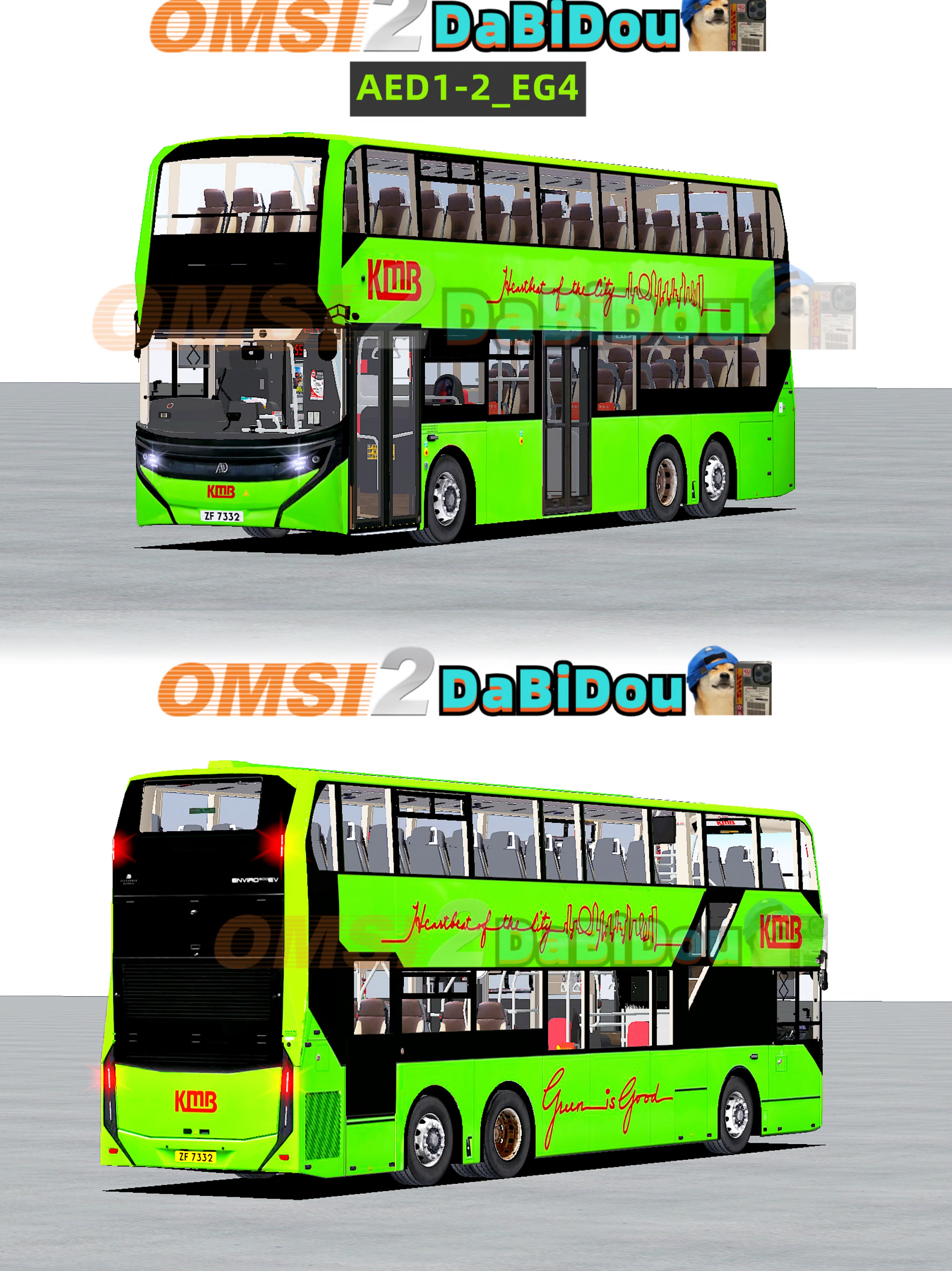 Omsi2 รถเมล์ฮ่องกง Aed1-2 Eg4 รถเมล์ไฟฟ้าล้วน ขับขวา จำลองการขับรถเมล์ Kmb Bus Simulator 2