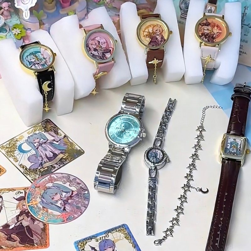 Authentic Hatsune Miku Star and Moon Knight Series Watch Surprise Blind Box Anime Peripheral Watch Girls' Birthday Gift