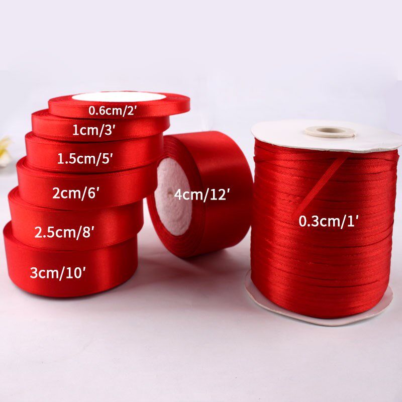 Large red strip of ribbon hair with haircut handmade wedding car Outer view mirror floating with air conditioning air outlet polyester fiber canvas belt