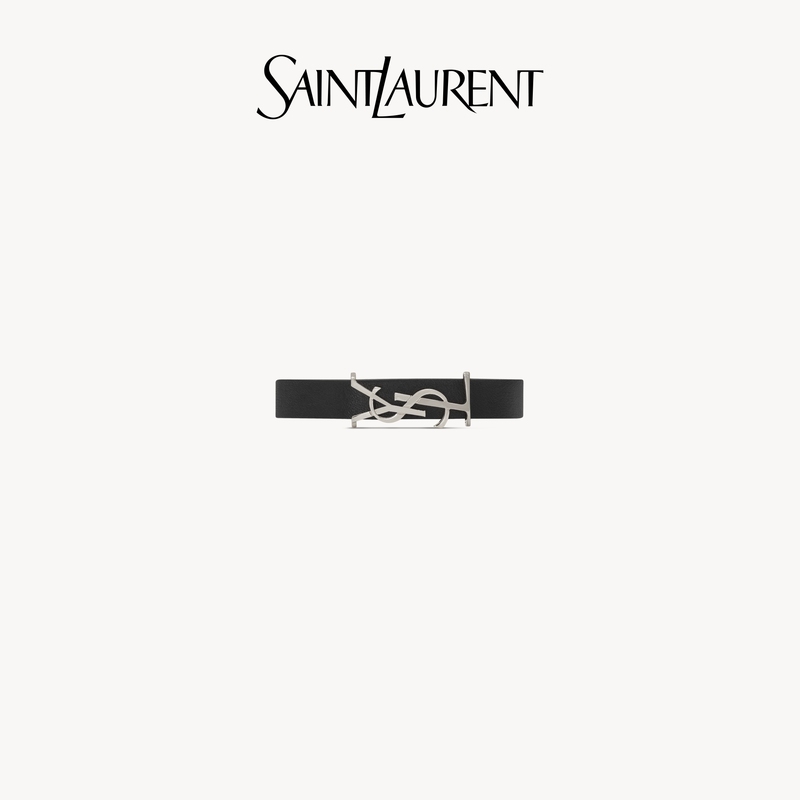 Ysl/Saint Laurent Men's Le Cassandre Leather Bracelet Ysl/Saint Laurent Men's Le Cassandre Leather Bracelet