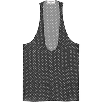 YSL YSL Yves Saint Laurent Womens Mulberry Silk Muslin Transparent Tank Top