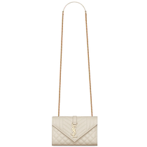 24 issues interest-free] YSL Saint Laurent Womens ENVELOPE Small Grain Quilted Leather Handbag Envelope Bag