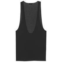 6 issues interest-free] YSL Saint Laurent Womens LE CASSANDRE black mulberry silk jersey vest