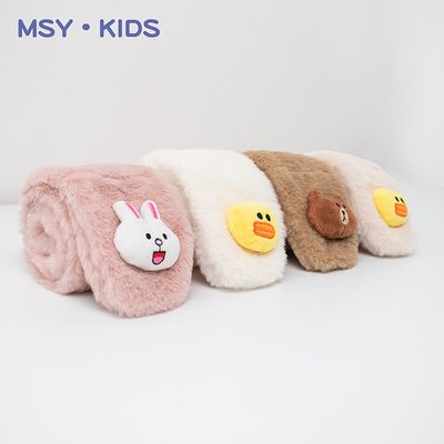 儿童围巾毛绒可爱保暖加厚围脖