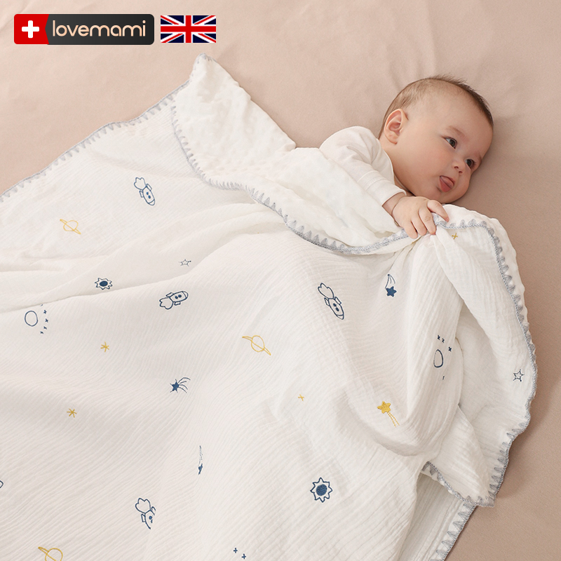 lovemami bean blanket baby quilted spring and autumn money baby cover blanket Children's kindergarten Summer gauze blankets thin-Taobao