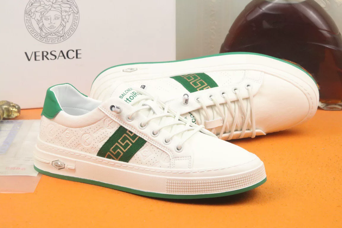 Европейская покупка Versic Versace 23 новая классика, но вечная, мужские дышащие спортивные маленькие белые кроссовки