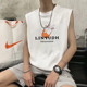 Summer pure cotton vest men's loose outer wear hurdle vest