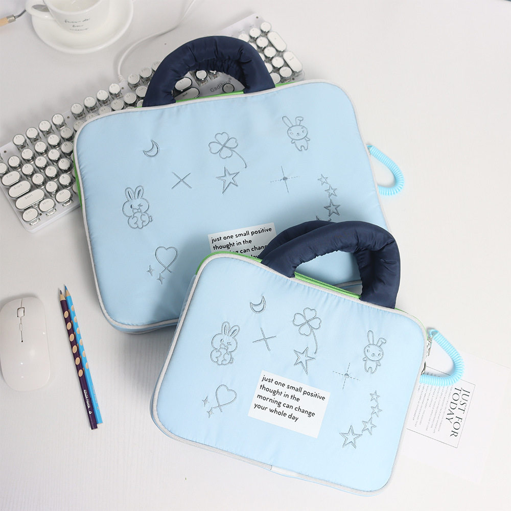 Laptop bag 14 inch space cotton 11 inch IPAD flat shockproof cotton 16 inch notebook embroidered fashion pouch-Taobao