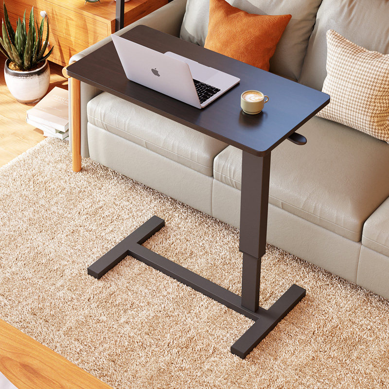 Pneumatic lifting table bedside table removable folding small desk home student computer desk bench-Taobao