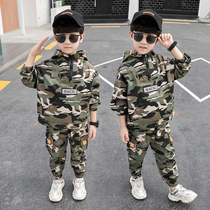 Boys camouflage sports suit 2022 spring clothing 4 5 6 6 6 year old boy kicks two pieces