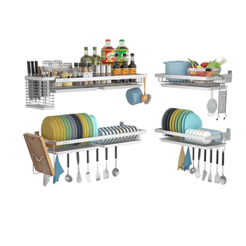 Dish rack 304 stainless steel wall hanging rack