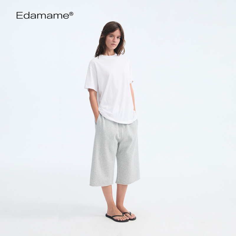 Emm「Wellness*」Easy Drawstring Elastic Waist Casual Cropped Sweatpants Emm「Wellness*」Easy Drawstring Elastic Waist Casual Cropped Sweatpants