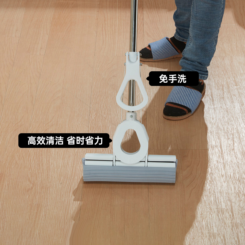 Nitori Home Use Long Handle I-Type Double Row Roller Mop with Sponge D1203 Nitori Home Use Long Handle I-Type Double Row Roller Mop with Sponge D1203