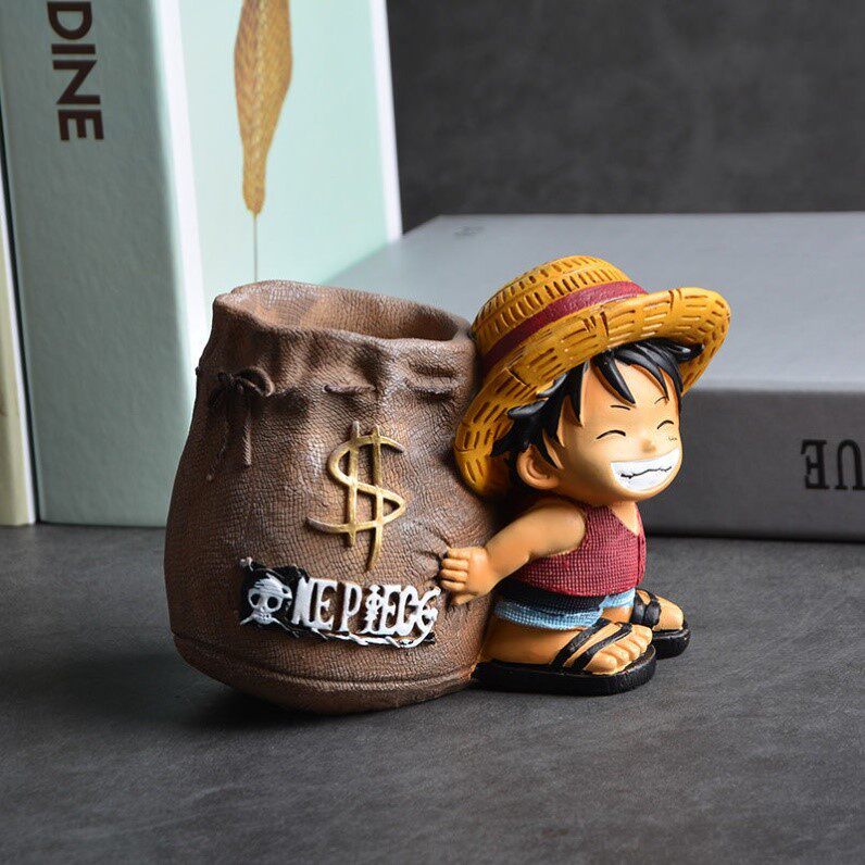 One Piece room decoration Rufu pen holder office desktop creative art ins Japanese two-dimensional cute