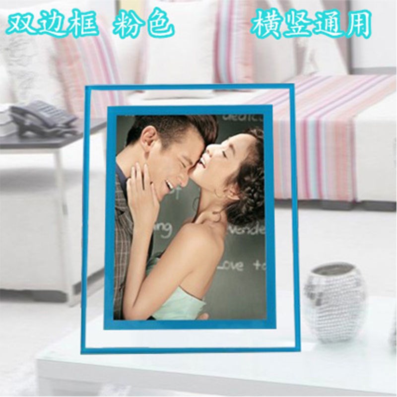 Crystal glass photo frame table 5 inches 6 inches 7 inches 8 inches 10 inches A4 creative license certificate frame photo studio wash photos