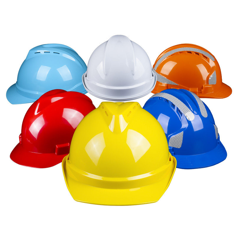 Construction safety helmet safety helmet national standard safety helmet construction site breathable engineering construction leader safety helmet head cap custom LOGO