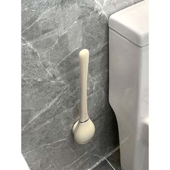 Toilet brush, household no-dead-corner no-punch brush, bathroom toilet cleaning silicone wall-mounted toilet brush artifact