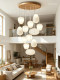 Duplex Hollow Pendant Light for High-Ceiling Living Room, Loft Apartment, Nordic Style Creative Villa Staircase Long Pendant Light