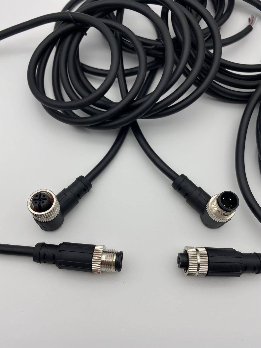 M12 connector 4 cores 5 cores 8 cores with cable 1 m 2 m 3 m 5 m 10 m sensor air plug