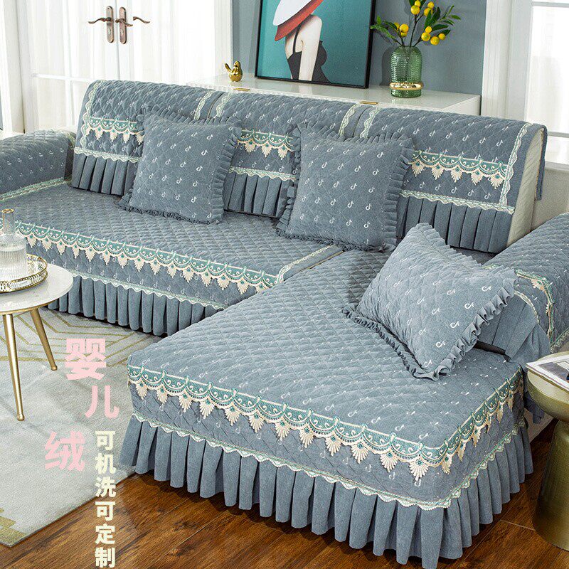 Sofa cover Mighty Sofa Cover Four Seasons Minimalist Modern Plush Non-slip Nordic New no need to measure sofa cushion