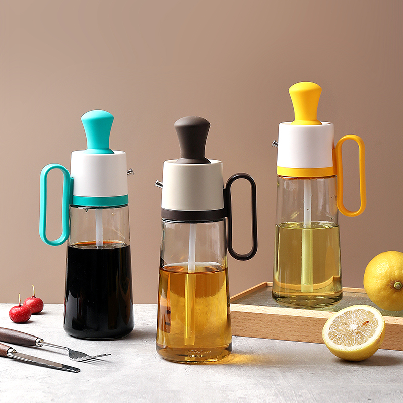 Oil Pot Dual-use Oil Bottle HOUSEHOLD KITCHEN GLASS SOY SAUCE BOTTLE OIL TANK WITHOUT HANGING OIL ANTI-LEAK OIL CONTAINER EDIBLE