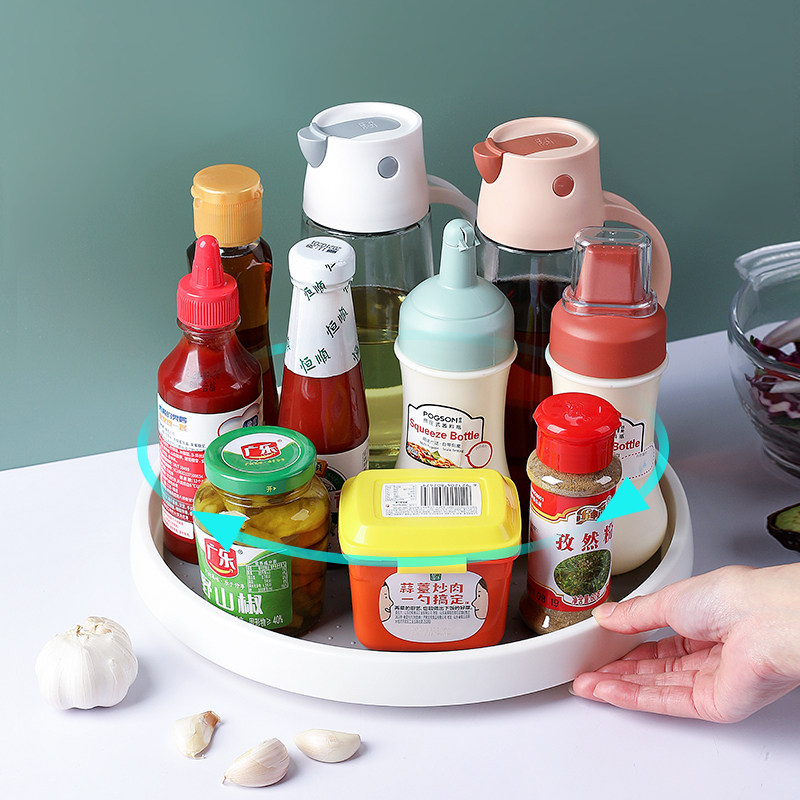 Rotatable seasoning rack kitchen special multifunctional containing box frame home condiment seasoning large total deity