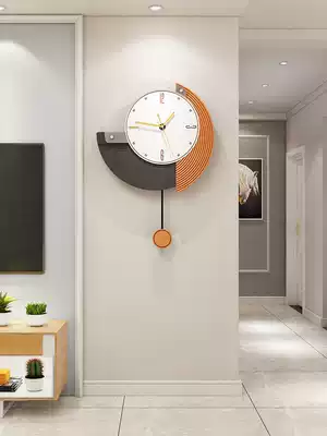 Nordic luxury living room home watch modern simple decorative wall clock dining room creative fashion hanging wall silent clock
