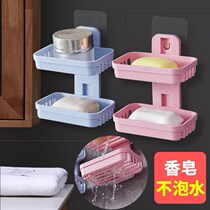 Soap Box Shelf Drain Toilet Creativity Free punching racks Home suction cups wall-mounted perfumed soap cartridge lid