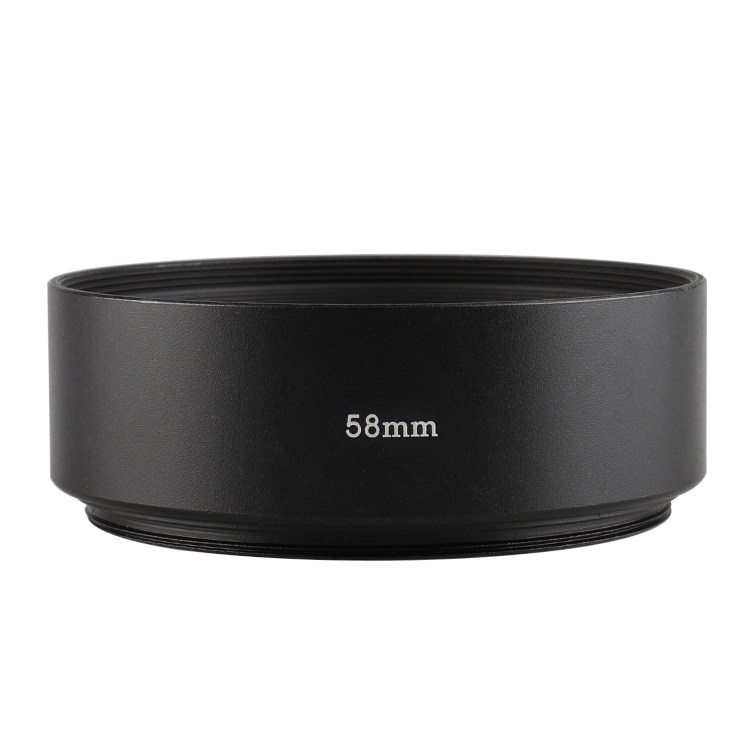 58mm standard light shield aluminum alloy applicable single eye micro single eye camera fixed focal lens screw mouth metal shade