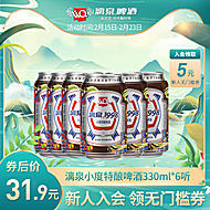 漓泉1998啤酒小度8度黄啤酒330ml*6听