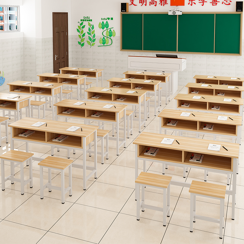 Training table long table training institution table and chair combination education tutorial class simple modern student double desk and chair