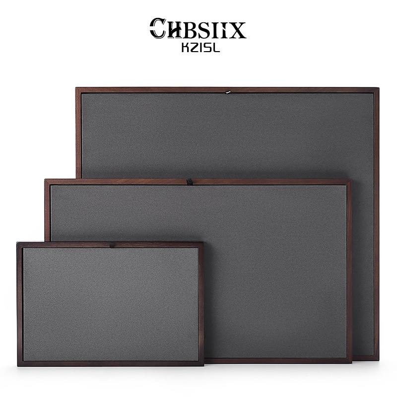 Light Luxury Solid Wood Two-Tone Jewelry Display Board, Craft Jewelry Tray, Counter Base Plate, Gold Jewelry Display Props