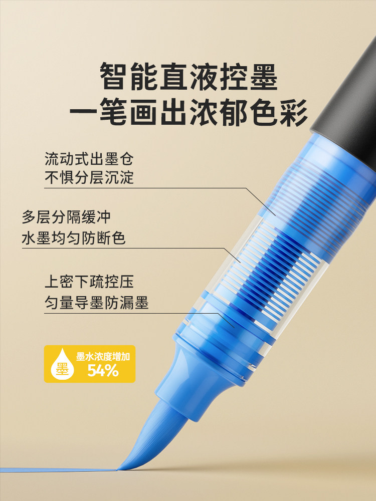 Enmi Small Black Box Direct Liquid Acrylic Marker Pen Soft Tip Refill Colorful Pen for Elementary School Students and Art Students Special Drawing Pen 36 Colors Kindergarten Painting 80 Colors Children's Non-Toxic Watercolor Pen Enmy